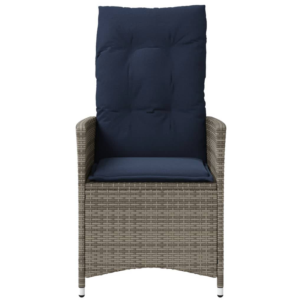 PANGIVO - Chaise de Jardin Inclinable Résine Tressée Grise 56 x 59 x 92 cm, Poids :10.3kg - PANGIVO - Image 4