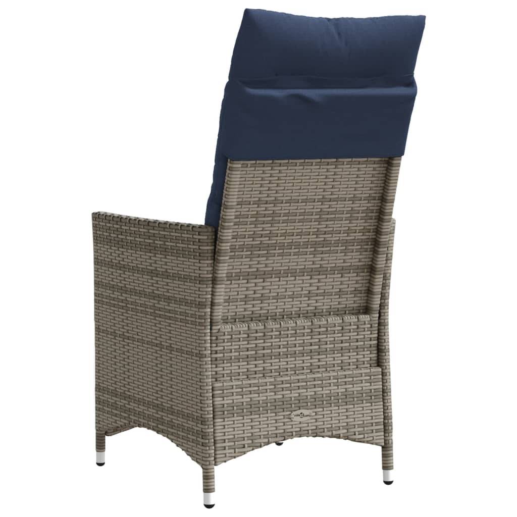 PANGIVO - Chaise de Jardin Inclinable Résine Tressée Grise 56 x 59 x 92 cm, Poids :10.3kg - PANGIVO - Image 6