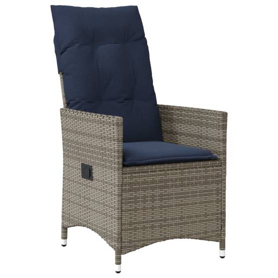 PANGIVO - Chaise de Jardin Inclinable Résine Tressée Grise 56 x 59 x 92 cm, Poids :10.3kg - PANGIVO - Image 2