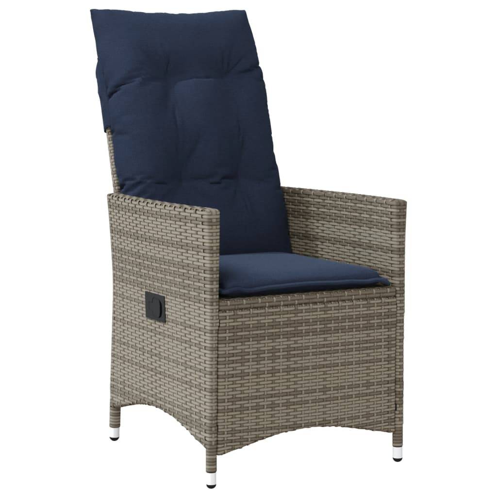 PANGIVO - Chaise de Jardin Inclinable Résine Tressée Grise 56 x 59 x 92 cm, Poids :10.3kg - PANGIVO - Image 2