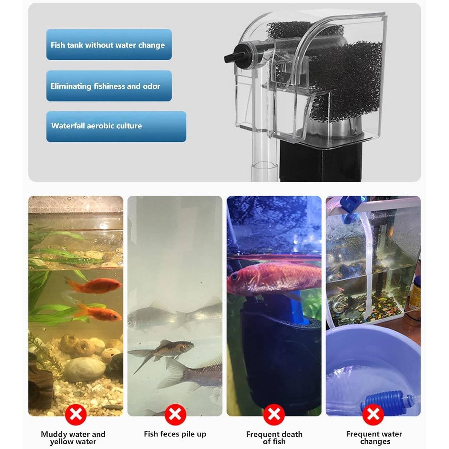 DtopbuyAge - Filtre Cascade 3 en 1 pour Aquarium - Puissant et Silencieux DtopbuyAge - Image 5