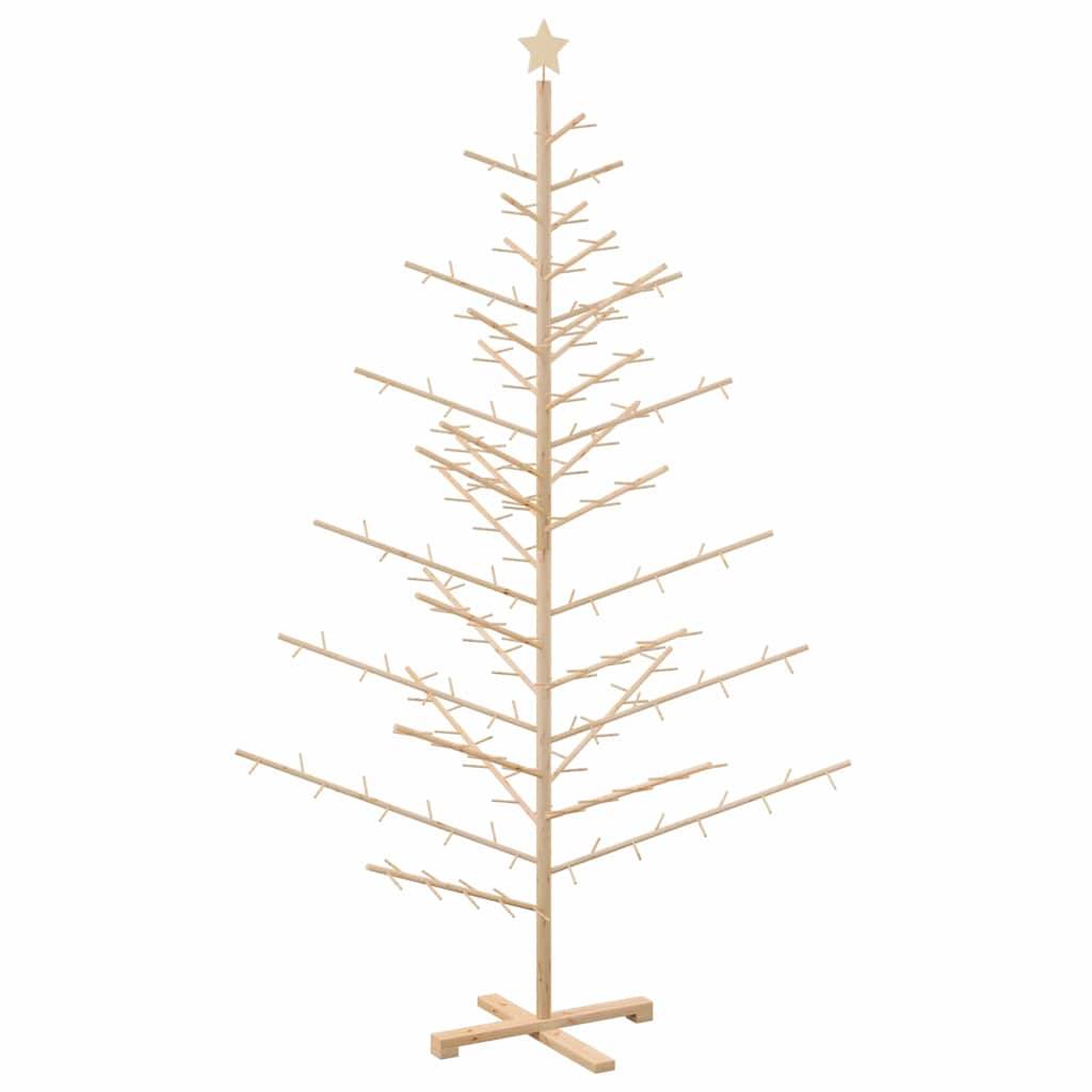 Vidaxl - Arbre de Noël en bois Naturel 210 cm Bois de pin massif vidaXL 42018058 - Image 2