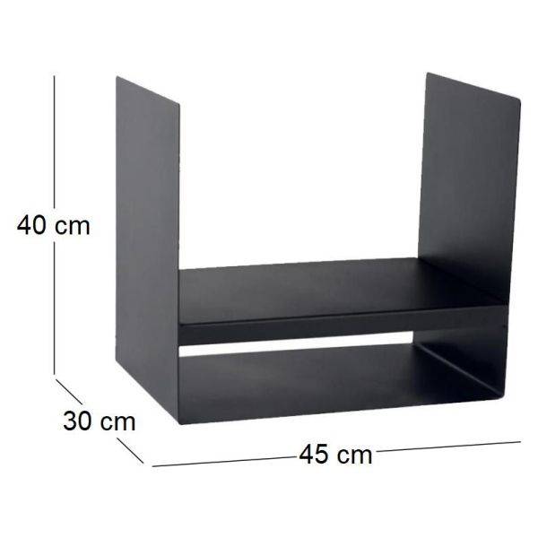 Magnus - Porte-bûches en acier noir 45 cm Kielce Magnus - Image 4