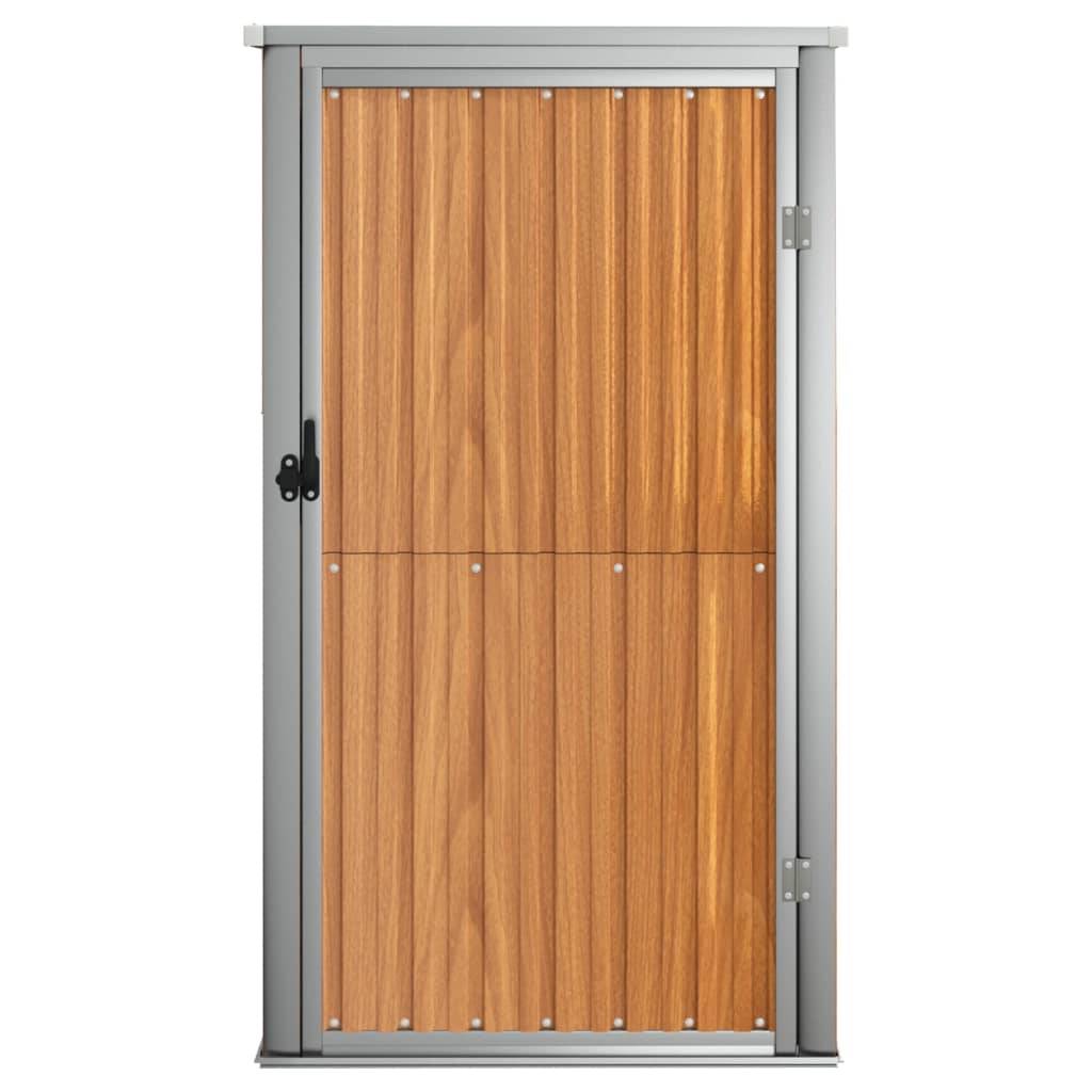 Maison Chic - Abri à outils 0.78m² - Cabane à outils - Abri de jardin marron 88x89x161 cm acier galvanisé MAISON CHIC - Image 3