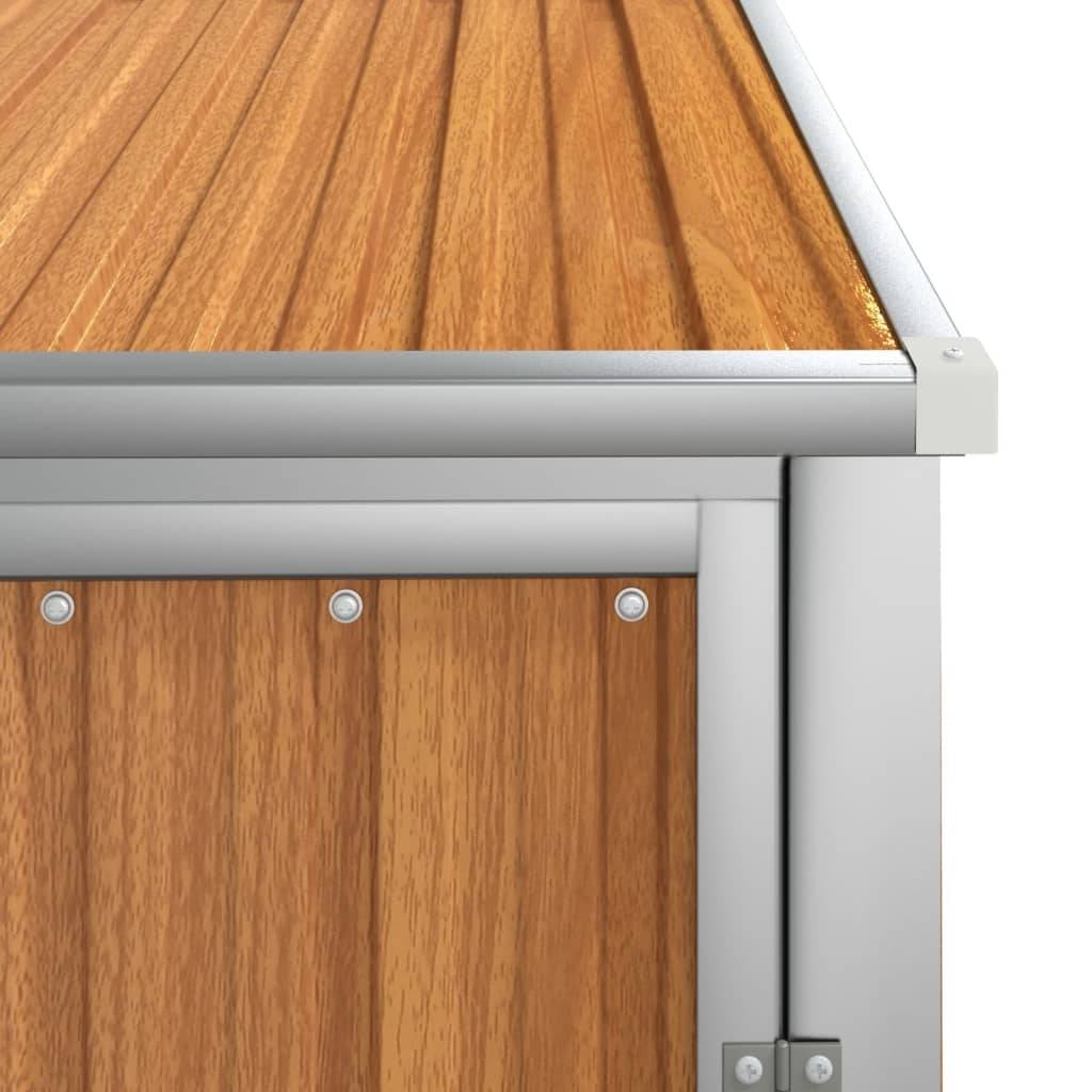 Maison Chic - Abri à outils 0.78m² - Cabane à outils - Abri de jardin marron 88x89x161 cm acier galvanisé MAISON CHIC - Image 7