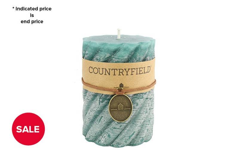Bougie spirale rd Ø7,5h10cm Tonnie M petrol-7,5x7,5x10CM