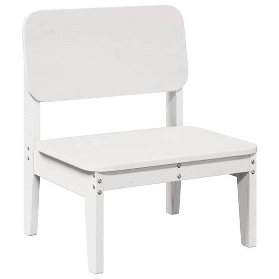 Lot de 2 Chaises de jardin - Chaises d'extérieur - Fauteuils de jardin blanc 60x52,5x72 cm bois massif pin - Image 3