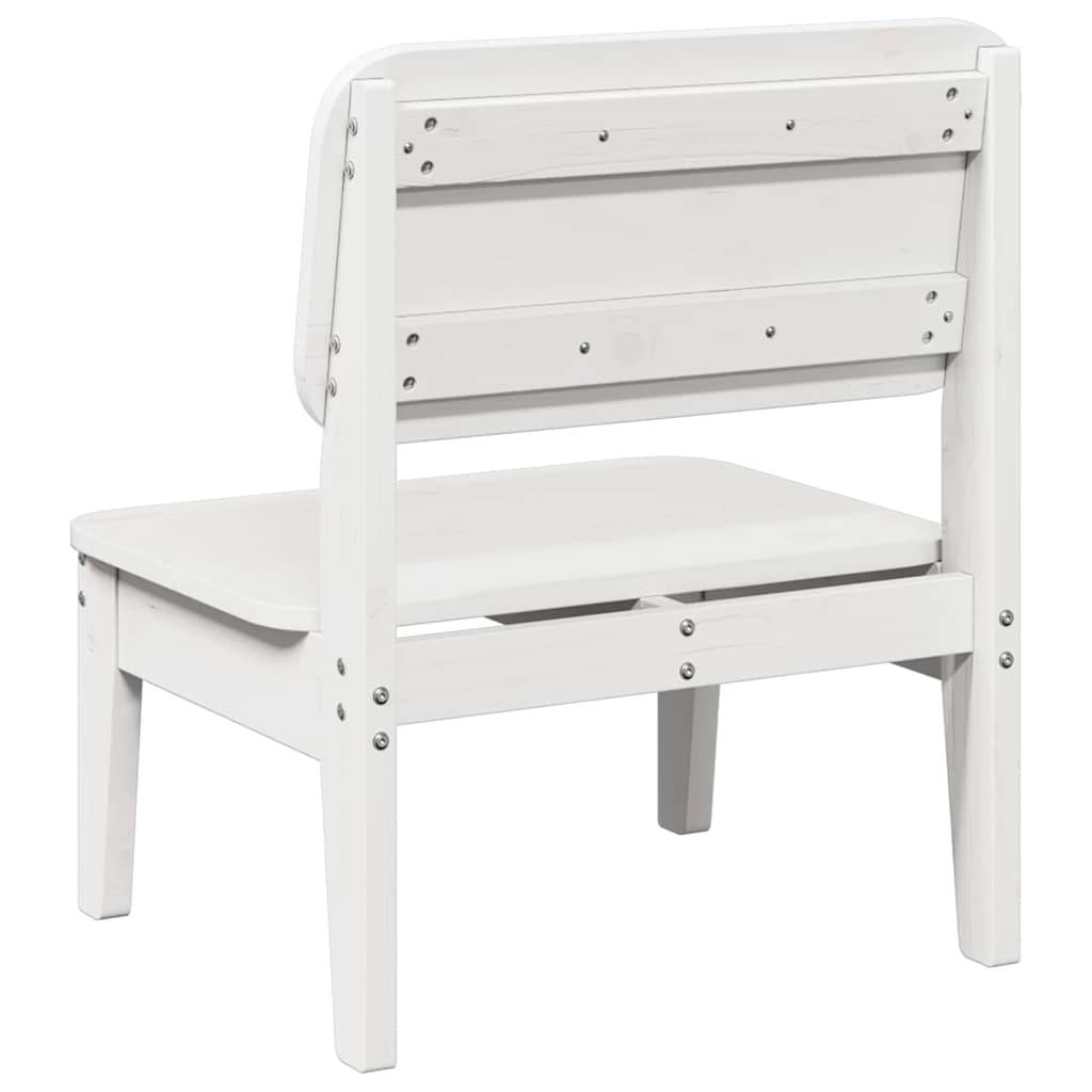 Lot de 2 Chaises de jardin - Chaises d'extérieur - Fauteuils de jardin blanc 60x52,5x72 cm bois massif pin - Image 6