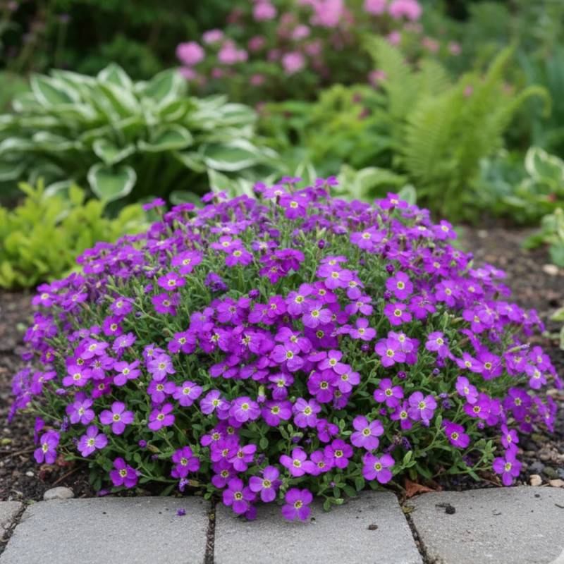 Aubriète Royal Violet à fleurs Rouge/ - feuillage Persistant - Godet - 5/20 cm - Image 1