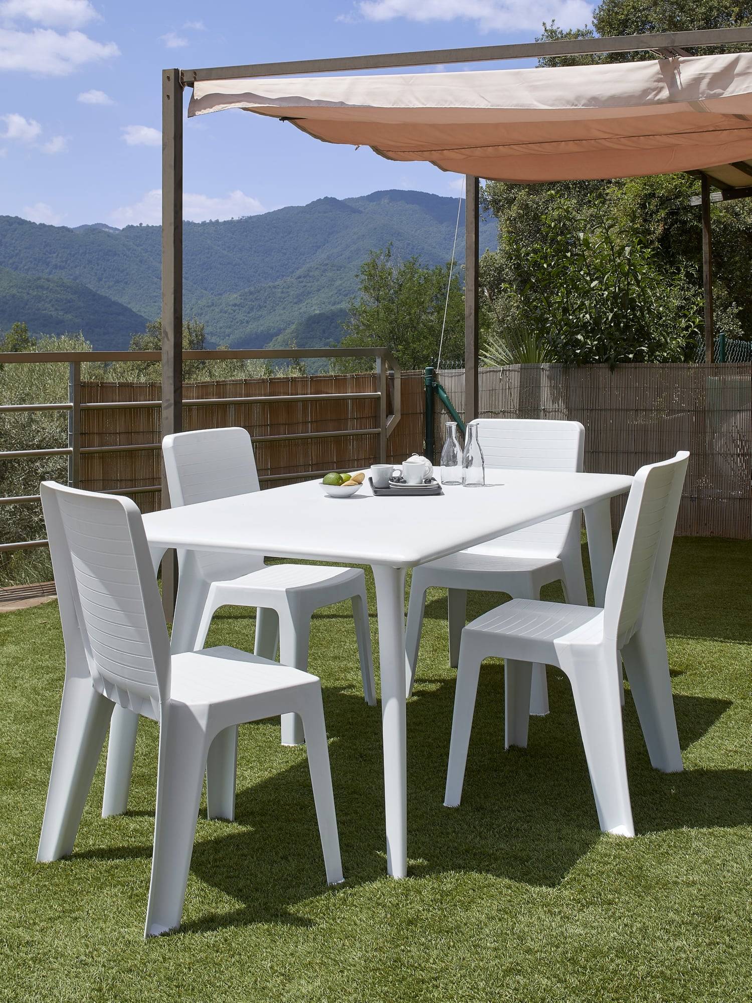 Set 2 chaises intérieur, extérieur blanc IRIS garbar - Image 7