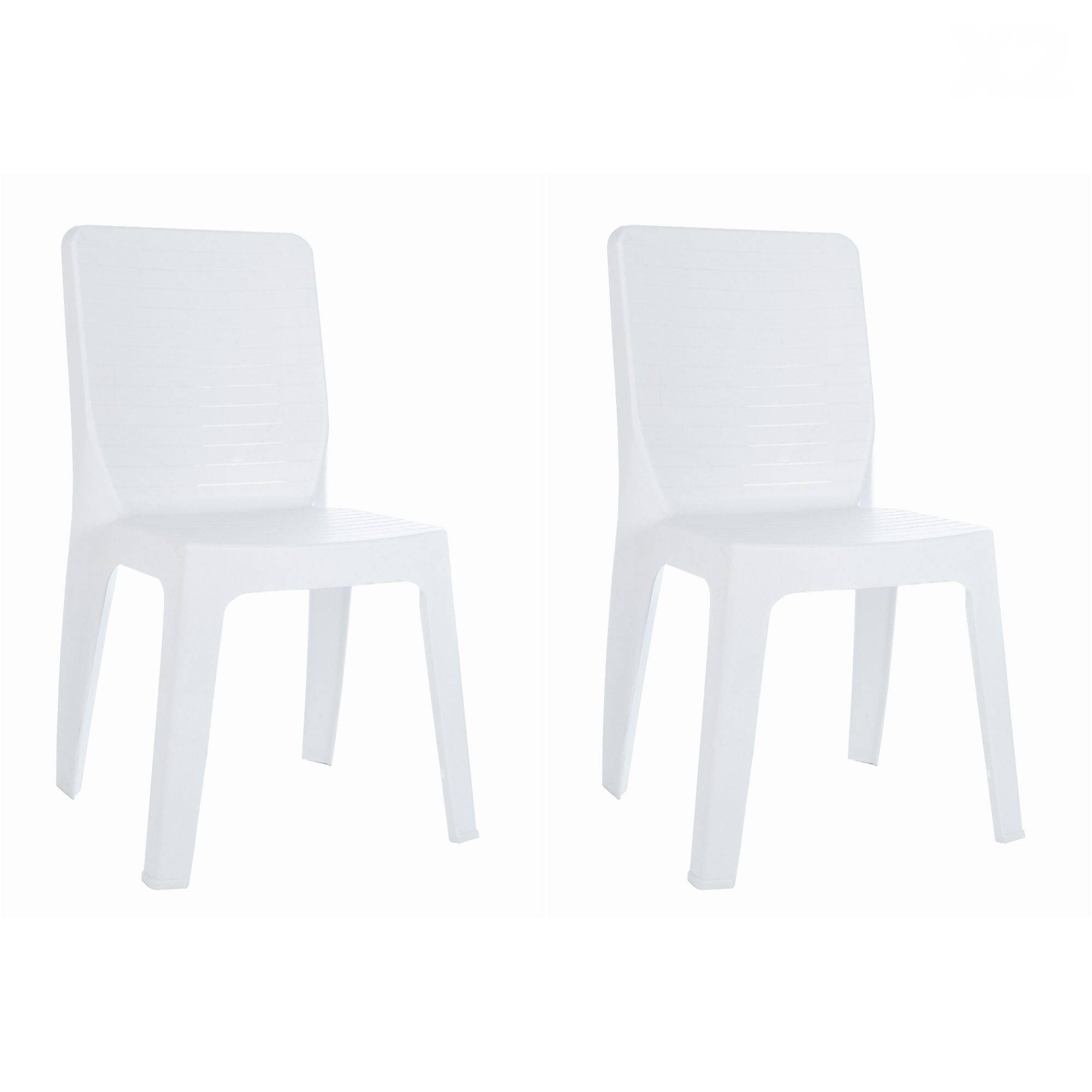 Set 2 chaises intérieur, extérieur blanc IRIS garbar - Image 1