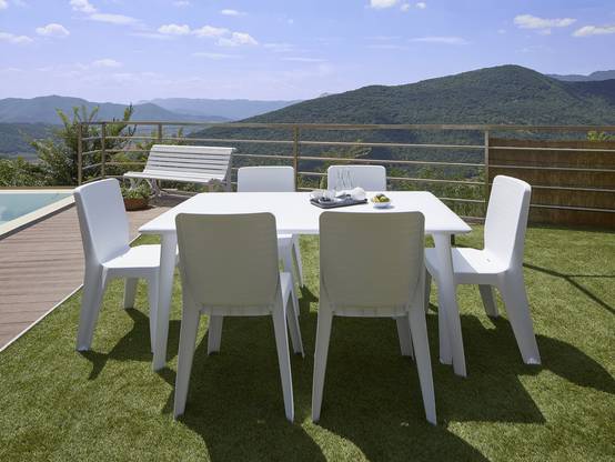 Set 2 chaises intérieur, extérieur blanc IRIS garbar - Image 9
