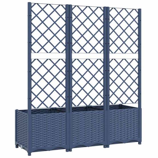 ComfortXL - Très grande jardinière treillis brise-vue jardin Bleu Gris 120x136cm PP – ComfortXL Outdoor Living - Image 6