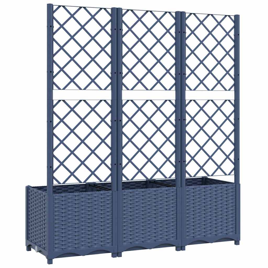 ComfortXL - Très grande jardinière treillis brise-vue jardin Bleu Gris 120x136cm PP – ComfortXL Outdoor Living - Image 6