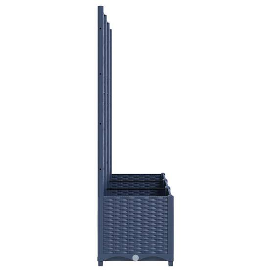 ComfortXL - Très grande jardinière treillis brise-vue jardin Bleu Gris 120x136cm PP – ComfortXL Outdoor Living - Image 5
