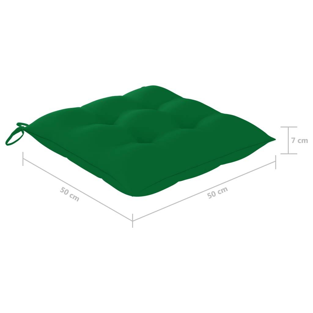 ComfortXL - Salon de Jardin 2 Personnes Acacia Gris et Coussins Épais Verts 7 cm – ComfortXL Outdoor Living - Image 3