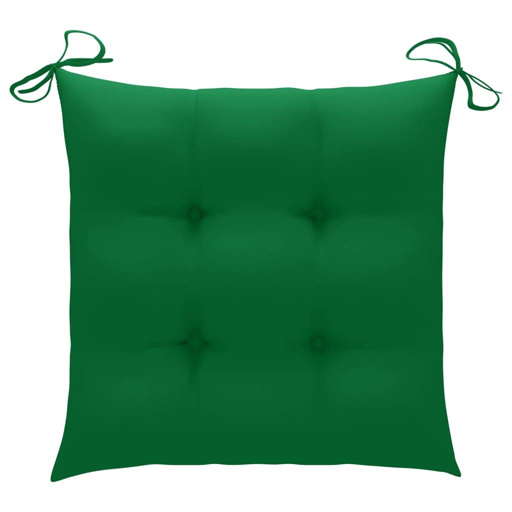 ComfortXL - Salon de Jardin 2 Personnes Acacia Gris et Coussins Épais Verts 7 cm – ComfortXL Outdoor Living - Image 9