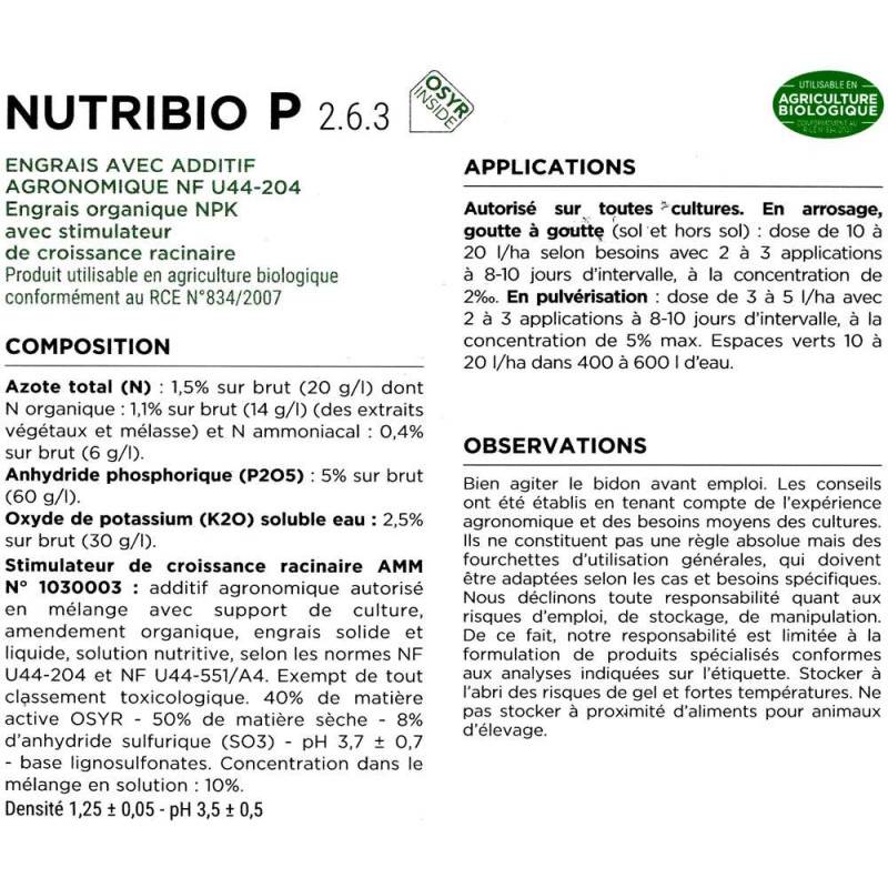 Phosphore organique, formule liquide concentrée - Agro Sens - 1 litre (500 litres de préparation) - Image 5