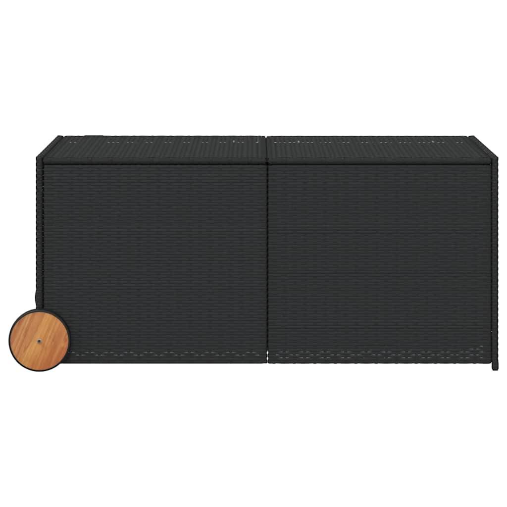 PANGIVO - Coffre de rangement de jardin résine tressée noir 127 x 55 x 59.5 cm - PANGIVO - Image 4