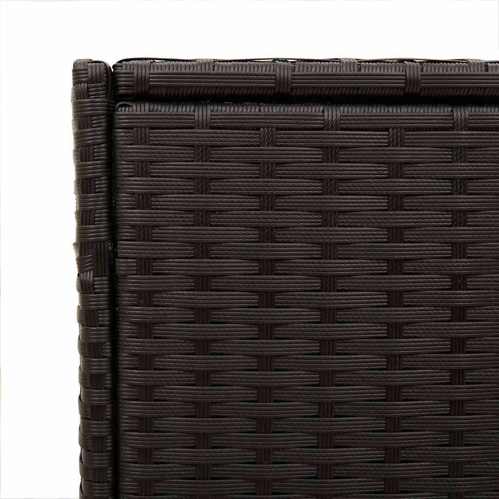 PANGIVO - Coffre de rangement de jardin résine tressée noir 127 x 55 x 59.5 cm - PANGIVO - Image 9