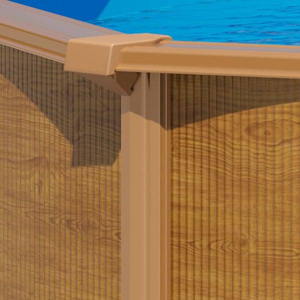Trigano Jardin - Piscine hors sol acier ovale 10,05 x 5,50 x 1,20 m aspect bois CANYON - Image 4