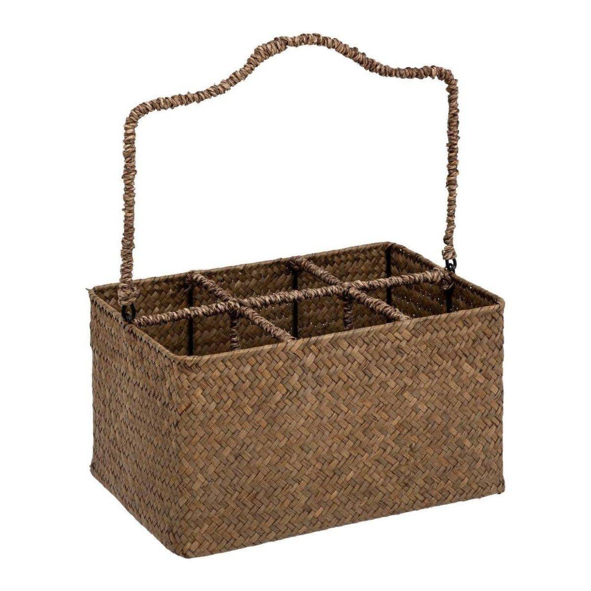 Porte-Bouteilles 6 Emplacements "Floral" 37cm Marron - Image 1