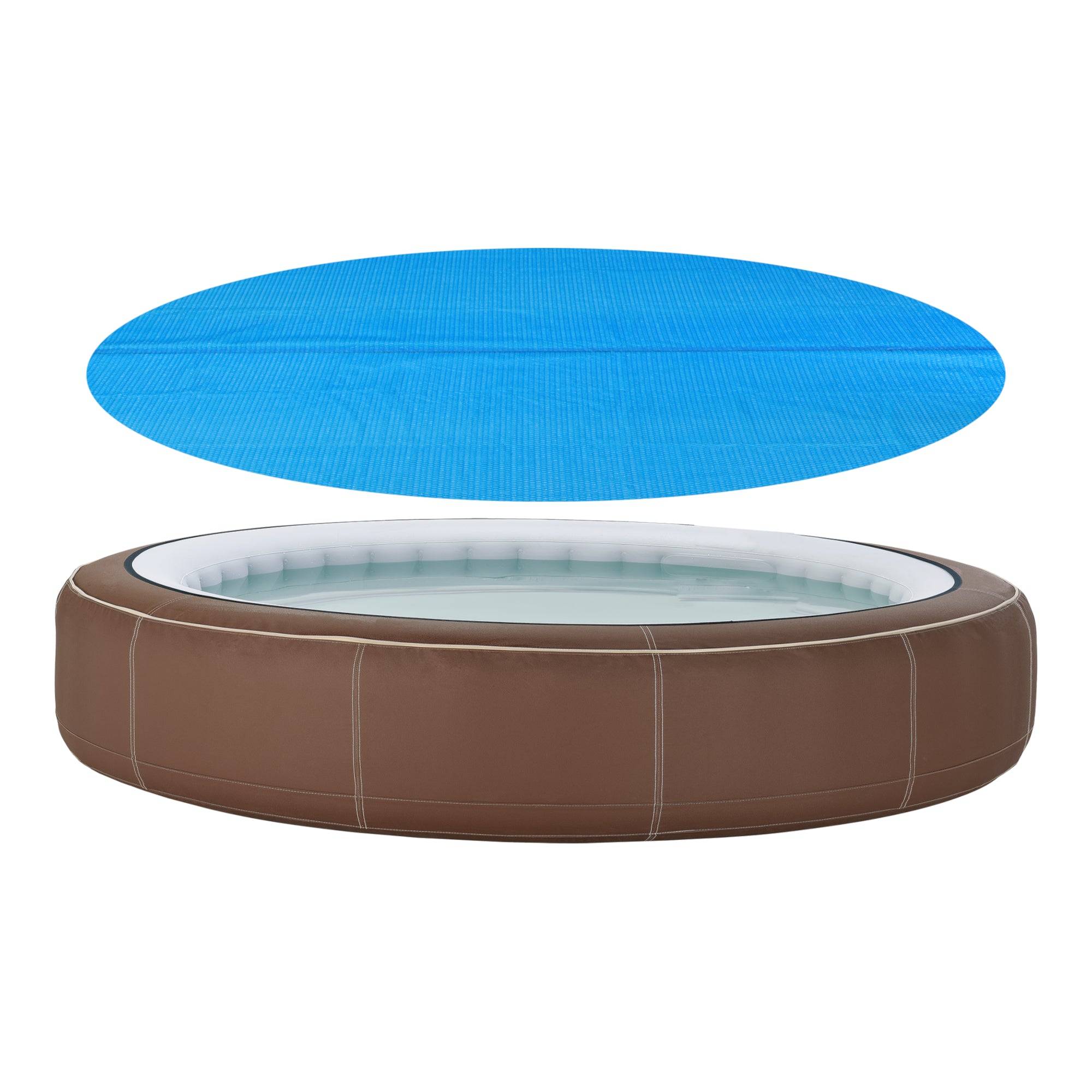 Bâche solaire de piscine ronde diamètre 488 cm polyéthylène bleu - Image 2