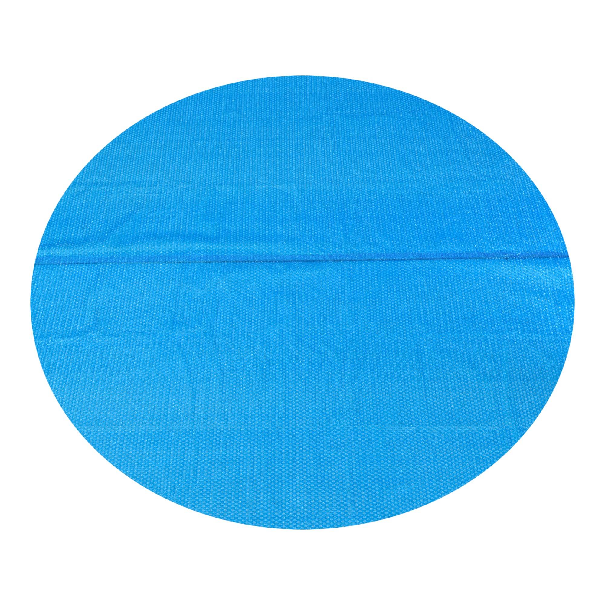 Bâche solaire de piscine ronde diamètre 488 cm polyéthylène bleu - Image 1
