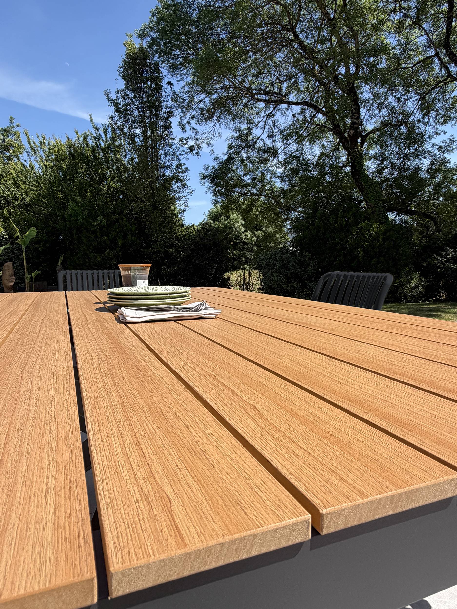 Dcb Garden - Ensemble repas de jardin 6 places en alu - Gris anthracite - LAMU - Image 2