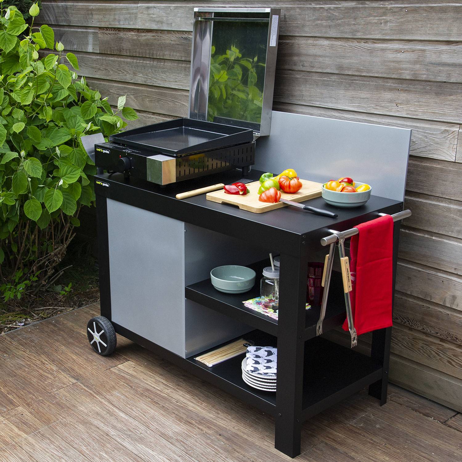 Cook in Garden - Desserte noire NOVA pour plancha - COOK'IN GARDEN - Image 3