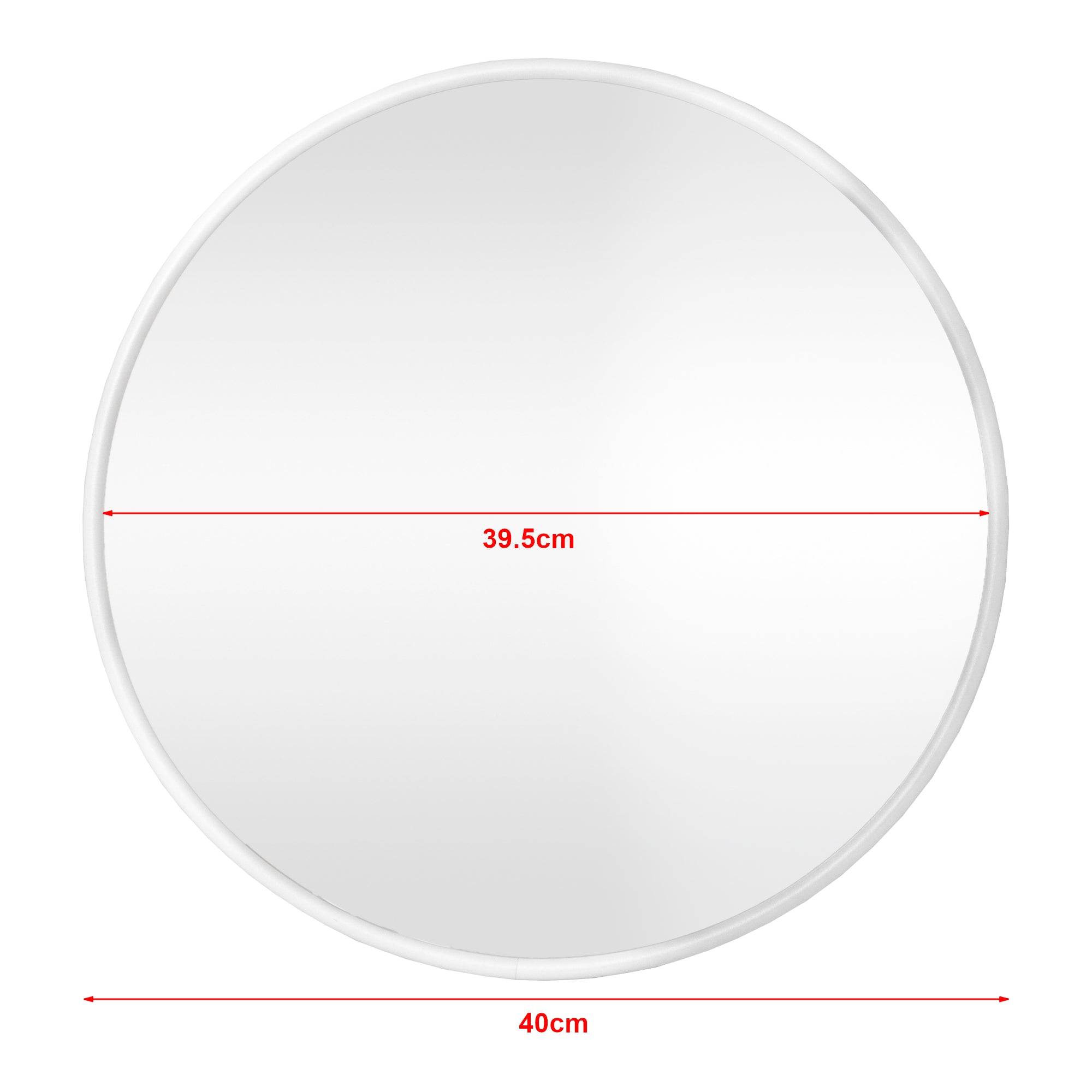 Miroir mural rond 40 cm blanc mat - Image 3