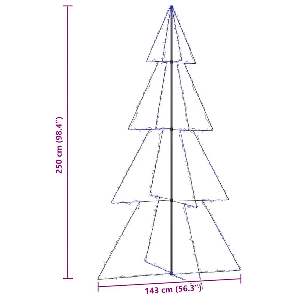 Vidaxl - Arbre de Noël cône 360 LED d'intérieur/d'extérieur 143x250 cm vidaXL 328594 - Image 3