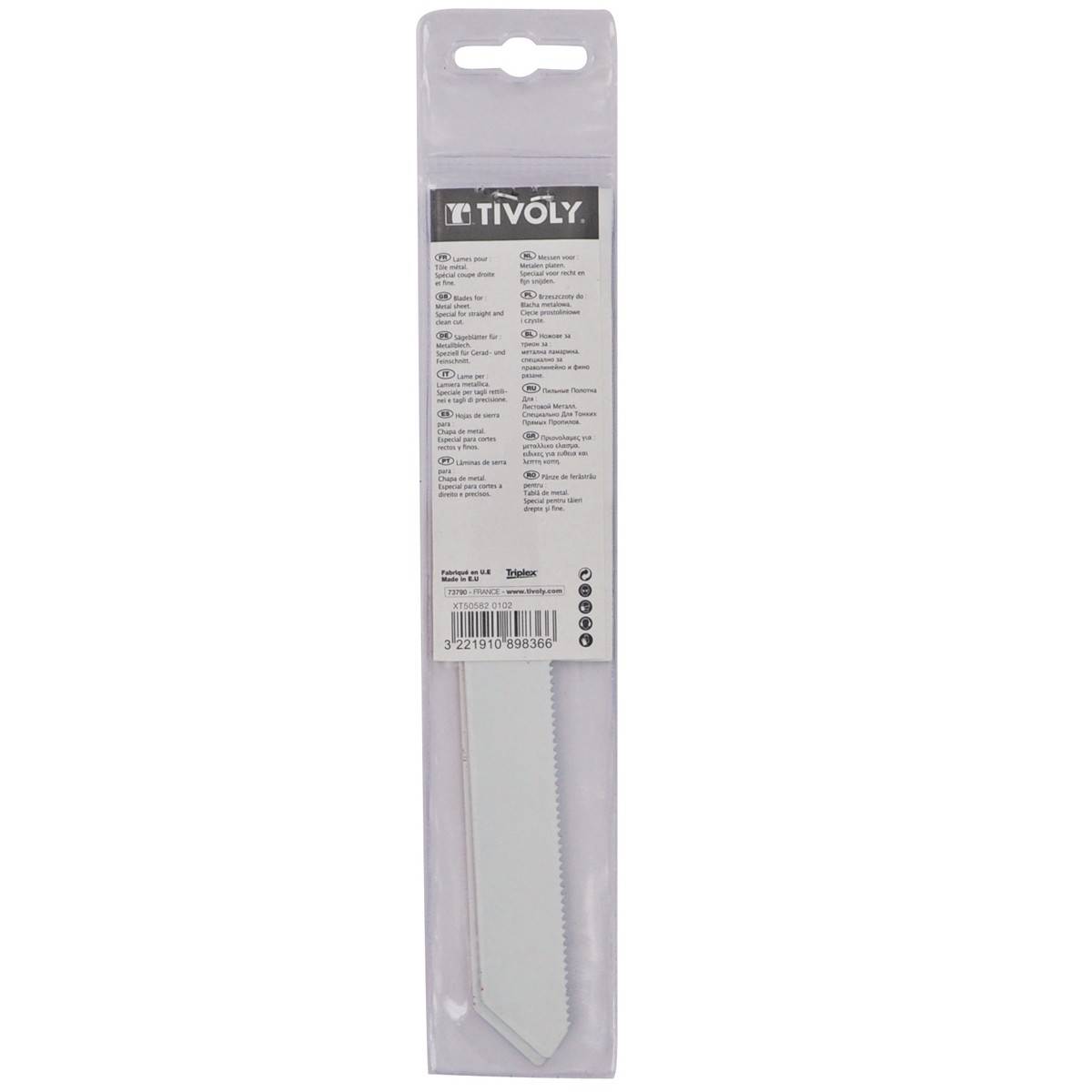 Tivoly - Lame de scie sabre Tôle et Métaux HSS L150mm coupe tubes, plaques jusqu'à 10cm épaisseur TIVOLY - Image 3
