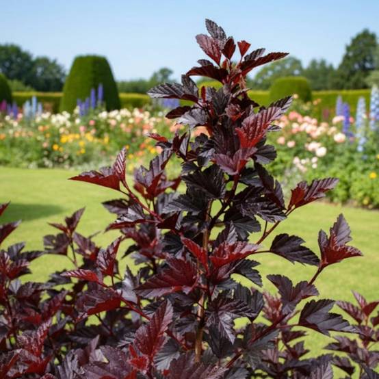 Physocarpus Black Light® 'Minbla3', Physocarpe à fleurs Blanche - feuillage Caduc - Pot de 3L - 40/60 cm- hauteur à maturité De 1,50 m à 2,00 m - Image 4