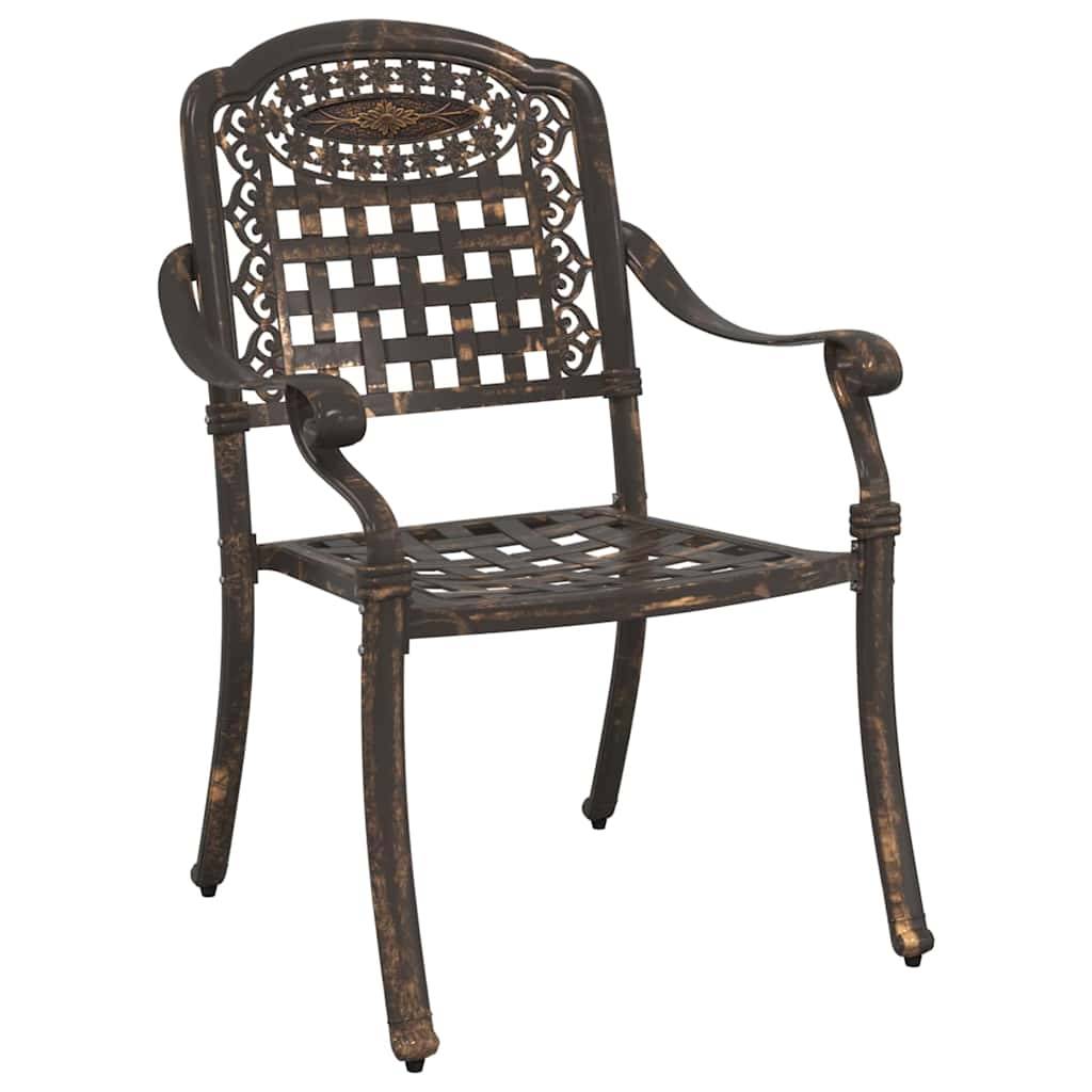 Chaise de jardin aluminium bronze 55 x 56,5 x 91 cm (Lot de 2) - PANGIVO - Image 3