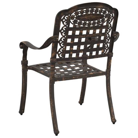Chaise de jardin aluminium bronze 55 x 56,5 x 91 cm (Lot de 2) - PANGIVO - Image 6