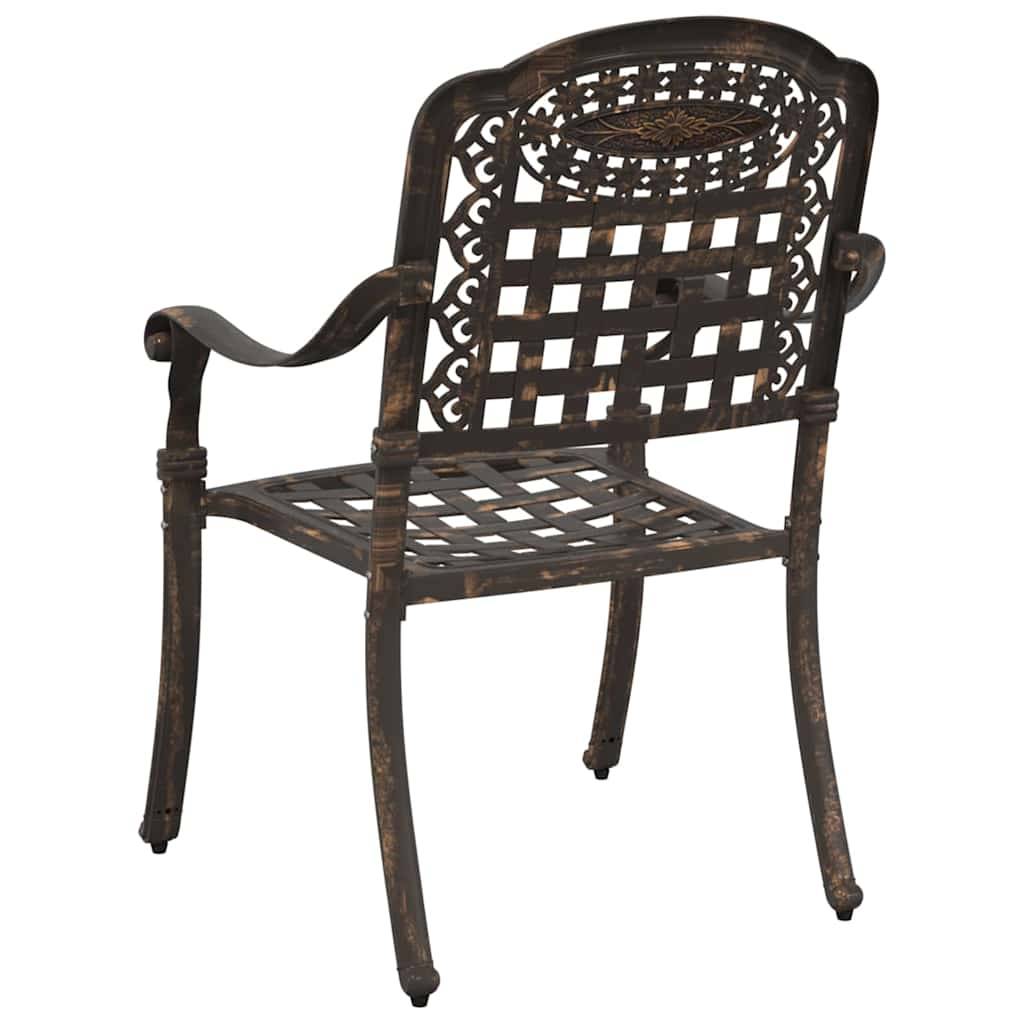 Chaise de jardin aluminium bronze 55 x 56,5 x 91 cm (Lot de 2) - PANGIVO - Image 6