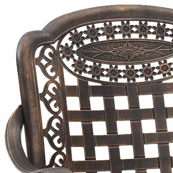 Chaise de jardin aluminium bronze 55 x 56,5 x 91 cm (Lot de 2) - PANGIVO - Image 7