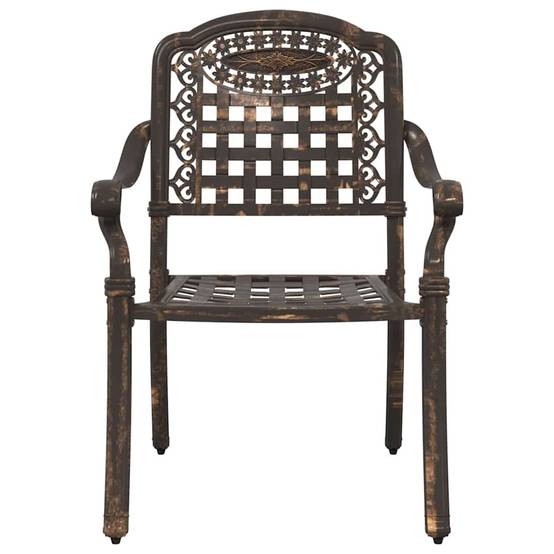 Chaise de jardin aluminium bronze 55 x 56,5 x 91 cm (Lot de 2) - PANGIVO - Image 4