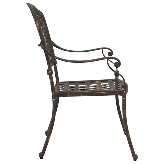 Chaise de jardin aluminium bronze 55 x 56,5 x 91 cm (Lot de 2) - PANGIVO - Image 5