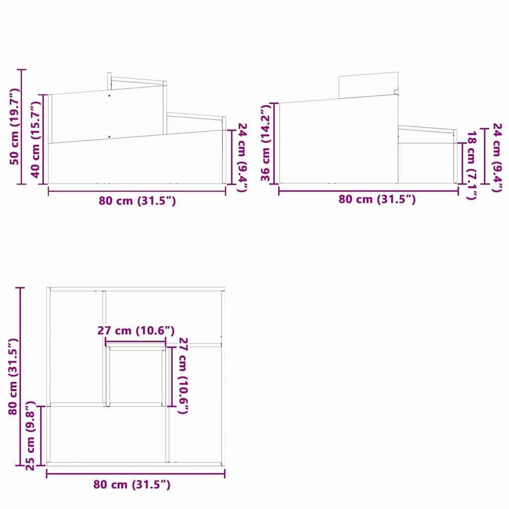 ComfortXL - Grand cache-pot carré en acier Anthracite 80x80 cm – ComfortXL Outdoor Living - Image 10