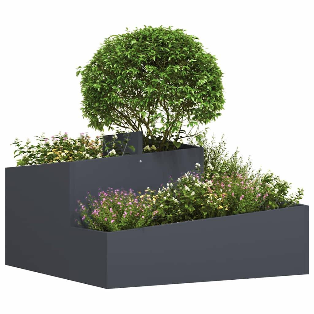 ComfortXL - Grand cache-pot carré en acier Anthracite 80x80 cm – ComfortXL Outdoor Living - Image 3