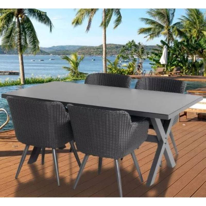 Ensemble table SANTA CRUZ + 4 fauteuils AMADORA - HARTMAN - Image 2