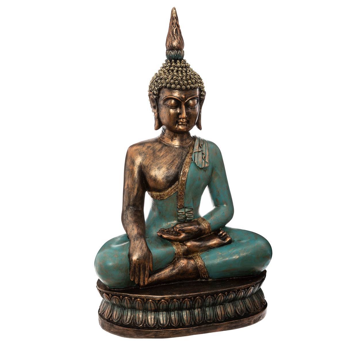 Atmosphera - Bouddha assis Amaram H.72,5cm résine - Atmosphera Créateur d'intérieur - Image 1
