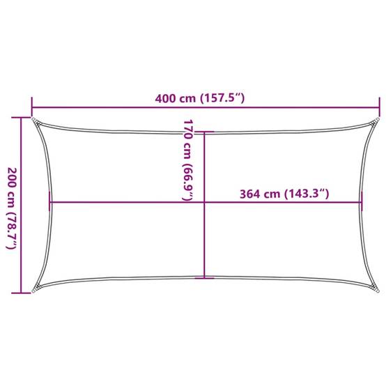 Voile d'ombrage polyester oxford sable 400 x 200 cm - PANGIVO - Image 9
