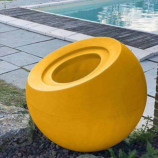 Plast'Up Rotomoulage - Pot de fleurs sphérique xxl dolce vita 300l-lot de 2 - Image 5