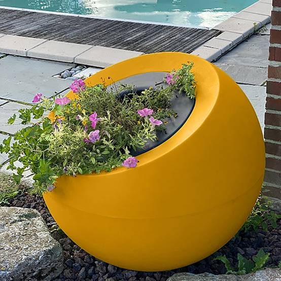 Plast'Up Rotomoulage - Pot de fleurs sphérique xxl dolce vita 300l-lot de 2 - Image 2