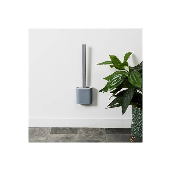 Brosse WC Adhésive "Silicone" 36cm Gris - Image 5