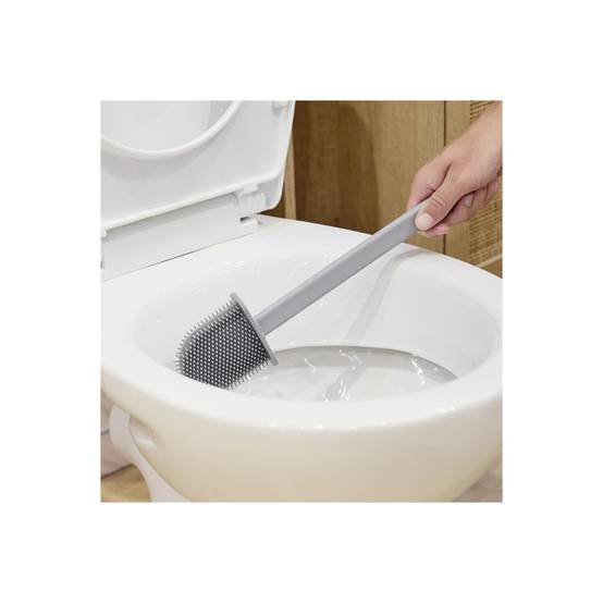 Brosse WC Adhésive "Silicone" 36cm Gris - Image 4