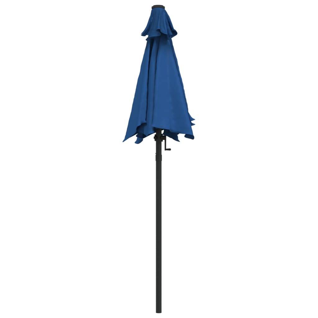 Parasol - parasol de jardin - parasol d'extérieur Bleu 200x224 cm Aluminium - MEUBLE PRO - Image 4